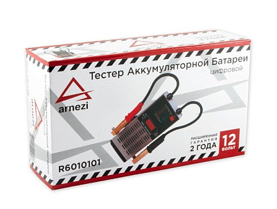 Тестер аккумуляторный (вилка нагрузочная) цифровой 12В ARNEZI R6010101